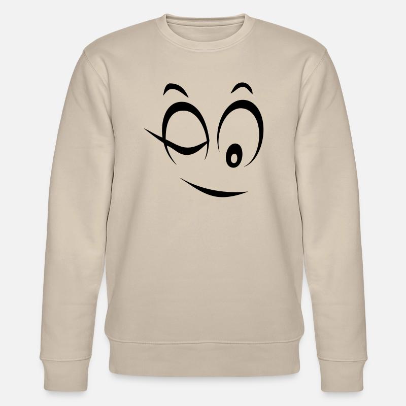 smiley clin oeil2 - Sweat bio CHANGER Stanley/Stella Unisexe - beige