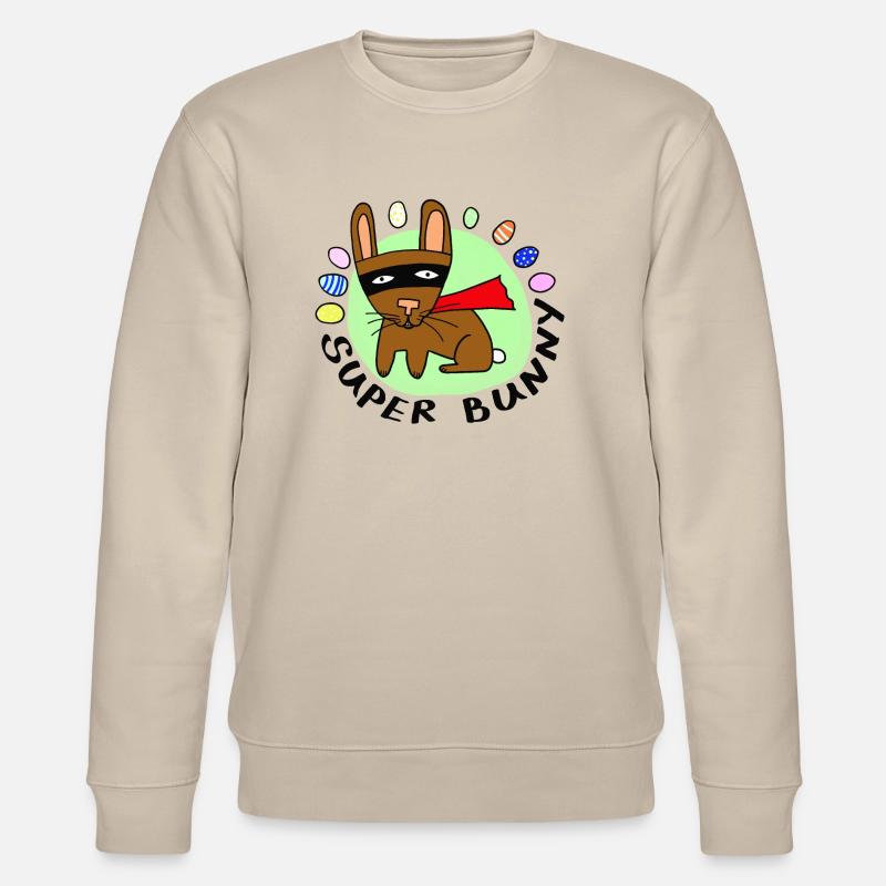 super bunny - Stanley/Stella Unisex Bio-Sweatshirt CHANGER  - Beige