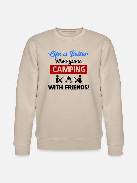 camping with friends - Stanley/Stella CHANGER Unisex Organic Sweatshirt - beige