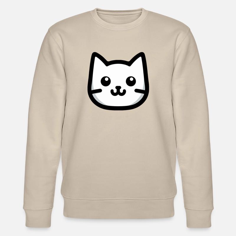 Einfaches Katzendesign - Stanley/Stella Unisex Bio-Sweatshirt CHANGER  - Beige