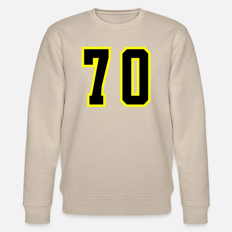 70 Zahl Trikot - Stanley/Stella Unisex Bio-Sweatshirt CHANGER  - Beige