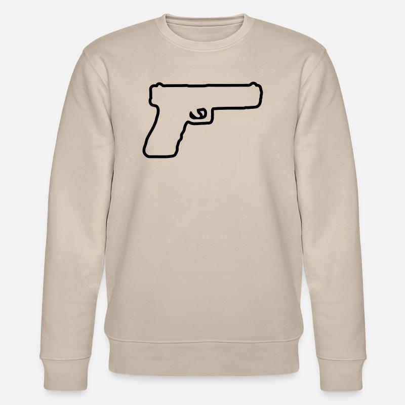 gun design 01 - Stanley/Stella Unisex Bio-Sweatshirt CHANGER  - Beige
