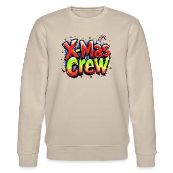 X-Mas Crew Christmassy - Stanley/Stella CHANGER Unisex Organic Sweatshirt - beige - Front - Nik (191cm) & Marisol (170cm)