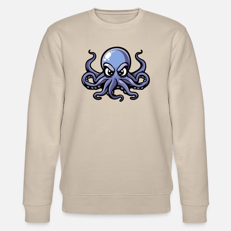Octopus Comic - Stanley/Stella CHANGER Unisex Organic Sweatshirt - beige