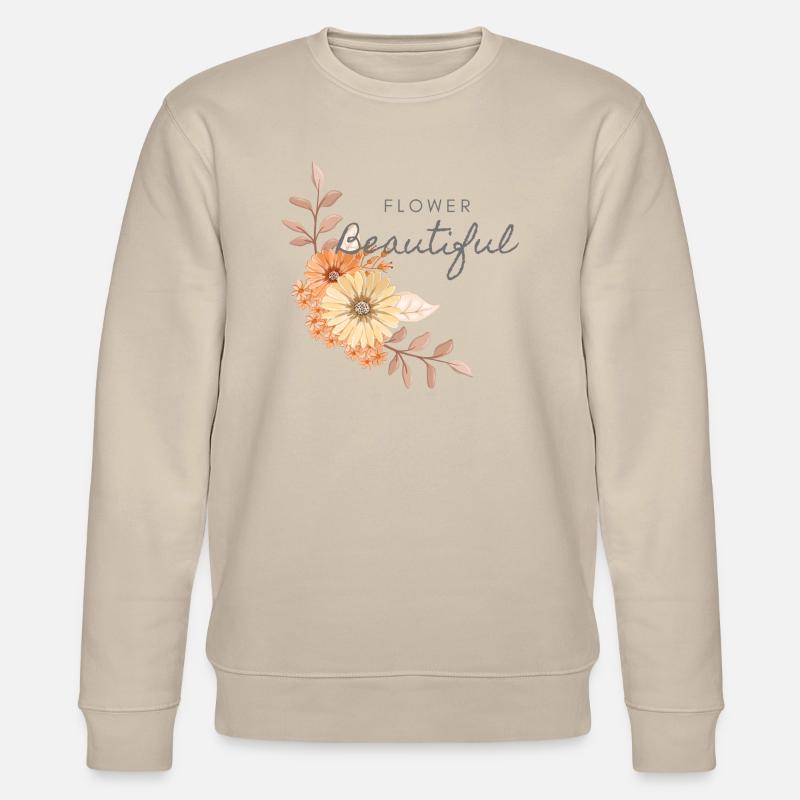 Flower - Stanley/Stella Unisex Bio-Sweatshirt CHANGER  - Beige