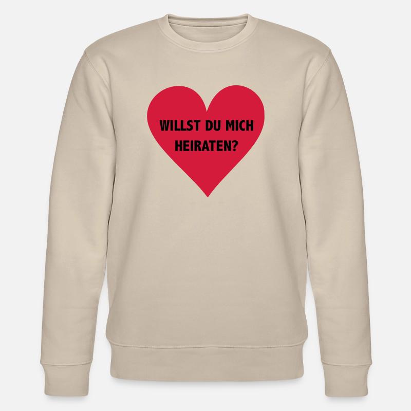 willst du mich heiraten? - Stanley/Stella Unisex Bio-Sweatshirt CHANGER  - Beige