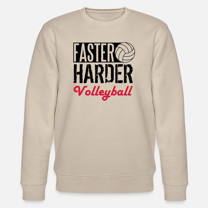 Faster, harder, Volleyball - Stanley/Stella Unisex Bio-Sweatshirt CHANGER  - Beige