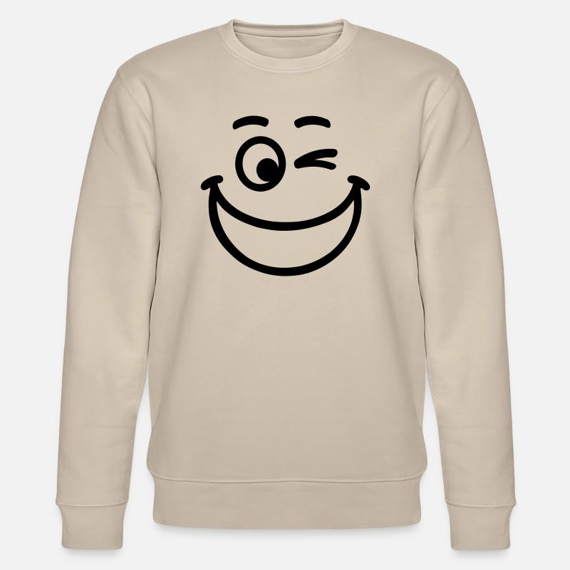 Smiley - Stanley/Stella Unisex Bio-Sweatshirt CHANGER  - Beige