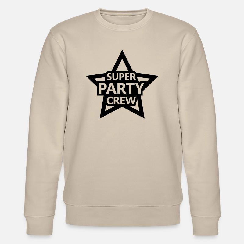 Super Party Crew - Sweat bio CHANGER Stanley/Stella Unisexe - beige