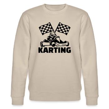 Karting - Stanley/Stella Unisex Bio-Sweatshirt CHANGER  - Beige - Vorne - Nik (191cm) & Marisol (170cm)