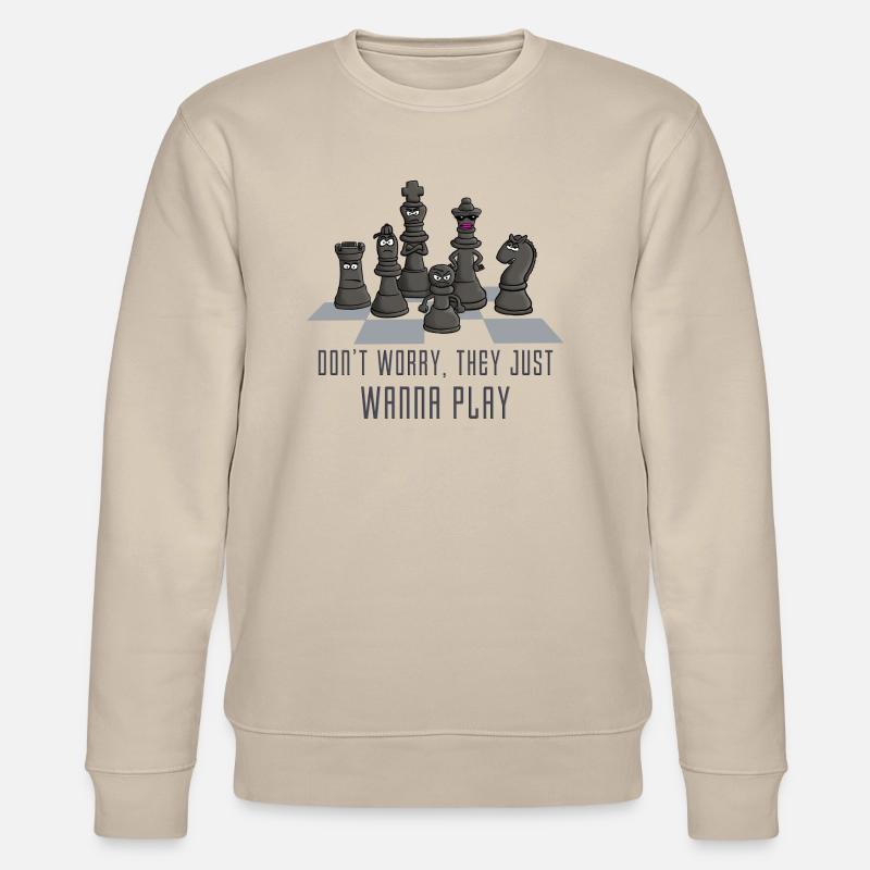 chess_just_wanna_play_122016 - Stanley/Stella Unisex Bio-Sweatshirt CHANGER  - Beige