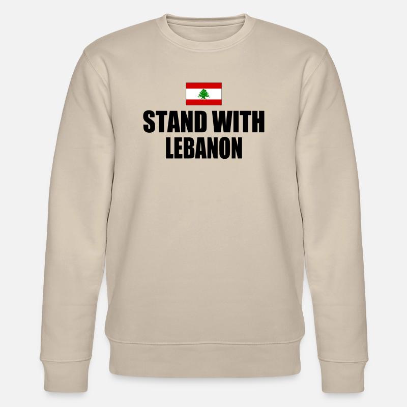 STAND WITH LEBANON - Stanley/Stella Unisex Bio-Sweatshirt CHANGER - Beige
