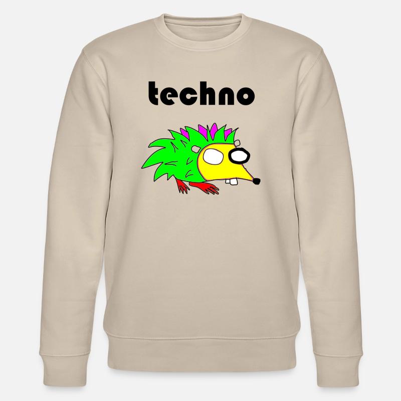 techno igel - Stanley/Stella Unisex Bio-Sweatshirt CHANGER  - Beige