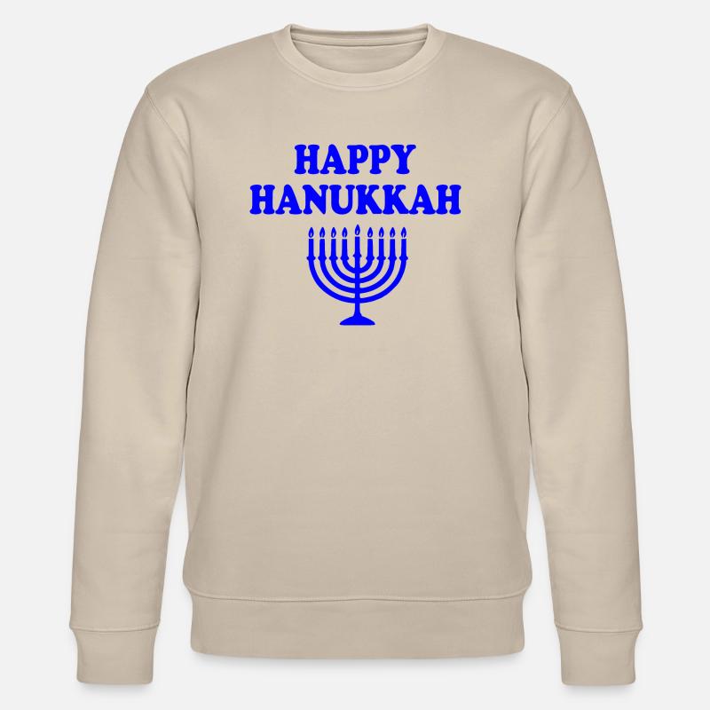 happy hanukkah - Stanley/Stella Unisex Bio-Sweatshirt CHANGER  - Beige