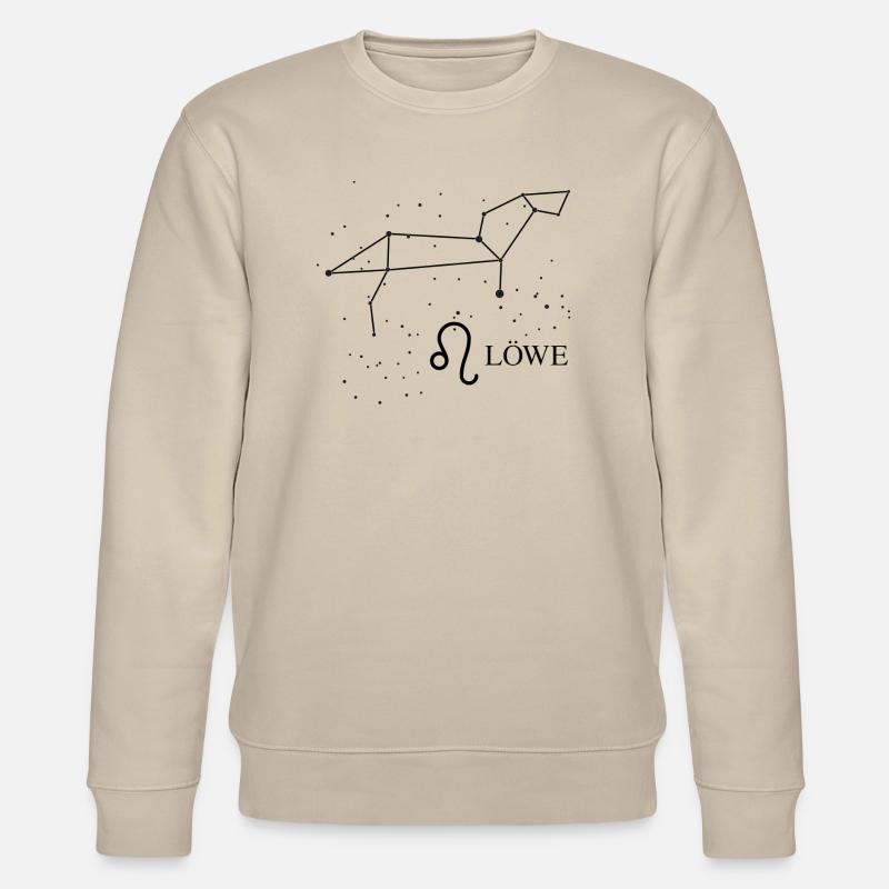 Tierzeichen Löwe mit Sternbild - Stanley/Stella Unisex Bio-Sweatshirt CHANGER  - Beige
