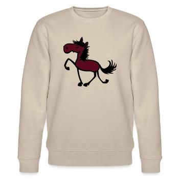 TÖLT - Stanley/Stella Unisex Bio-Sweatshirt CHANGER  - Beige - Vorne - Nik (191cm) & Marisol (170cm)