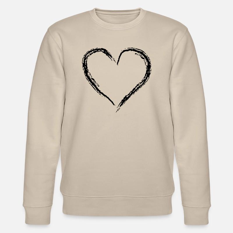 heart - Stanley/Stella Unisex Bio-Sweatshirt CHANGER  - Beige