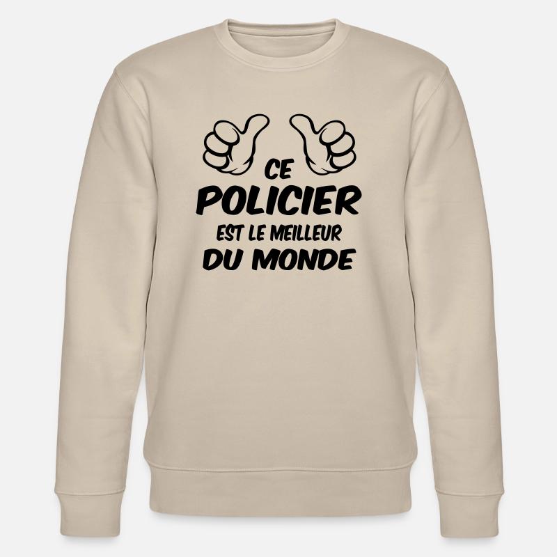 MEILLEUR POLICIER DU MONDE - Sweat bio CHANGER Stanley/Stella Unisexe - beige