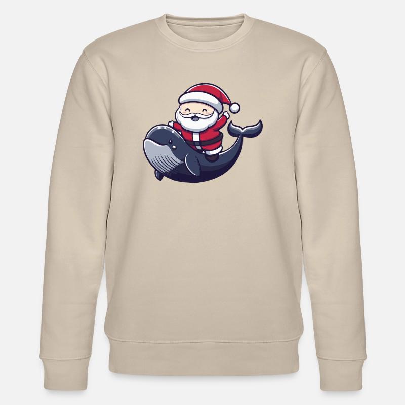Wal Weihnachtsmann - Stanley/Stella Unisex Bio-Sweatshirt CHANGER - Beige