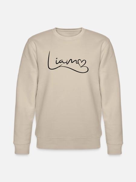 Liam Name Vorname Herzdekor - Stanley/Stella Unisex Bio-Sweatshirt CHANGER - Beige