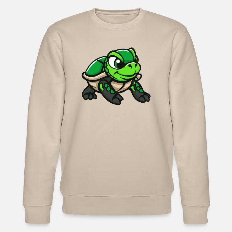 Turtle Comic - Stanley/Stella CHANGER Unisex Organic Sweatshirt - beige