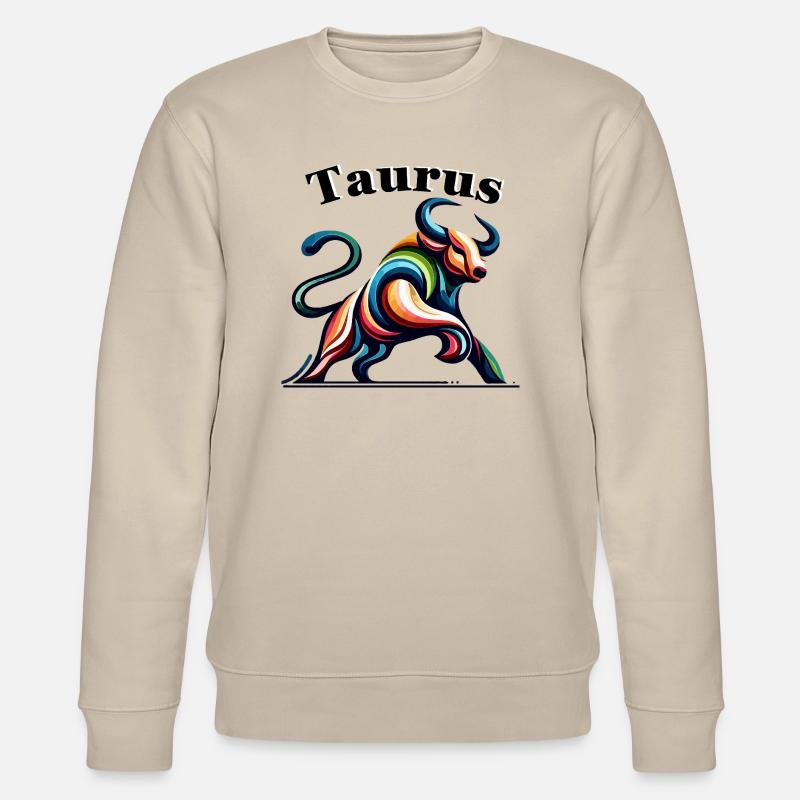 Stier Stier bunt - Stanley/Stella Unisex Bio-Sweatshirt CHANGER  - Beige