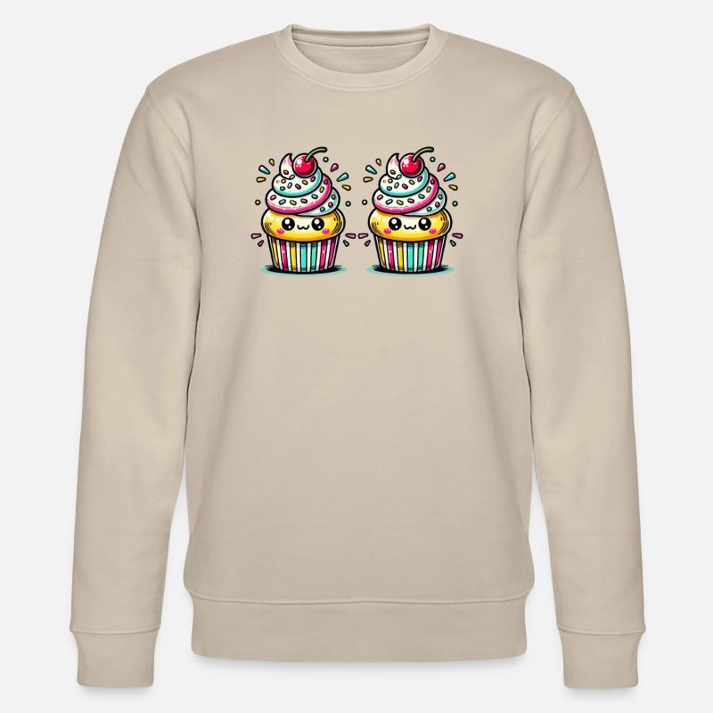 Cupcake Comic - Stanley/Stella Unisex Bio-Sweatshirt CHANGER  - Beige