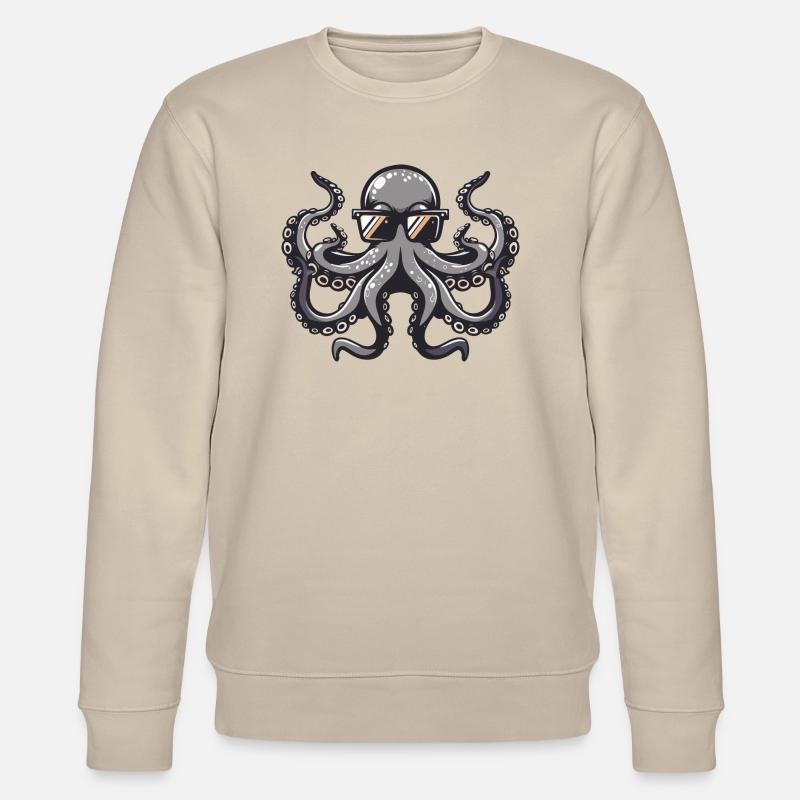 Oktopus Tier - Stanley/Stella Unisex Bio-Sweatshirt CHANGER  - Beige