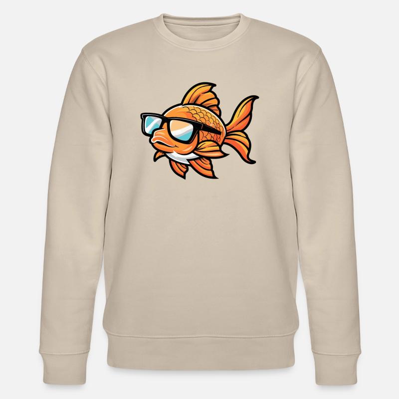 Goldfisch Tier - Stanley/Stella Unisex Bio-Sweatshirt CHANGER  - Beige