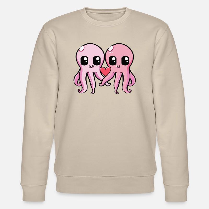 Couple de pieuvres Saint-Valentin - Sweat bio CHANGER Stanley/Stella Unisexe - beige