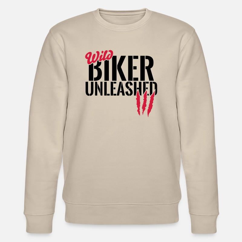 Wild biker unleashed - Stanley/Stella CHANGER Unisex Organic Sweatshirt - beige