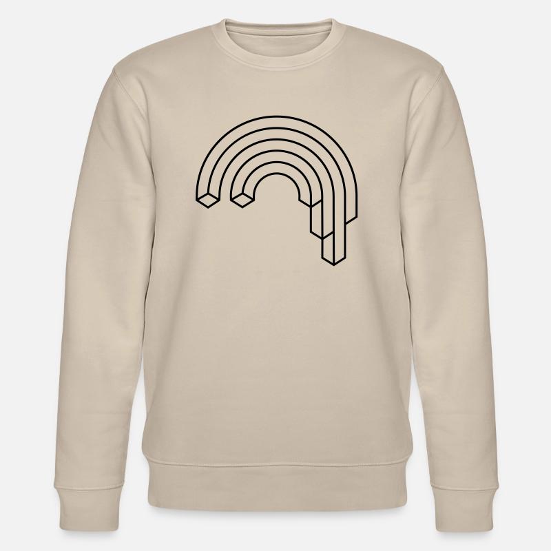 Hipster arc-en-cascade Illusion - Sweat bio CHANGER Stanley/Stella Unisexe - beige