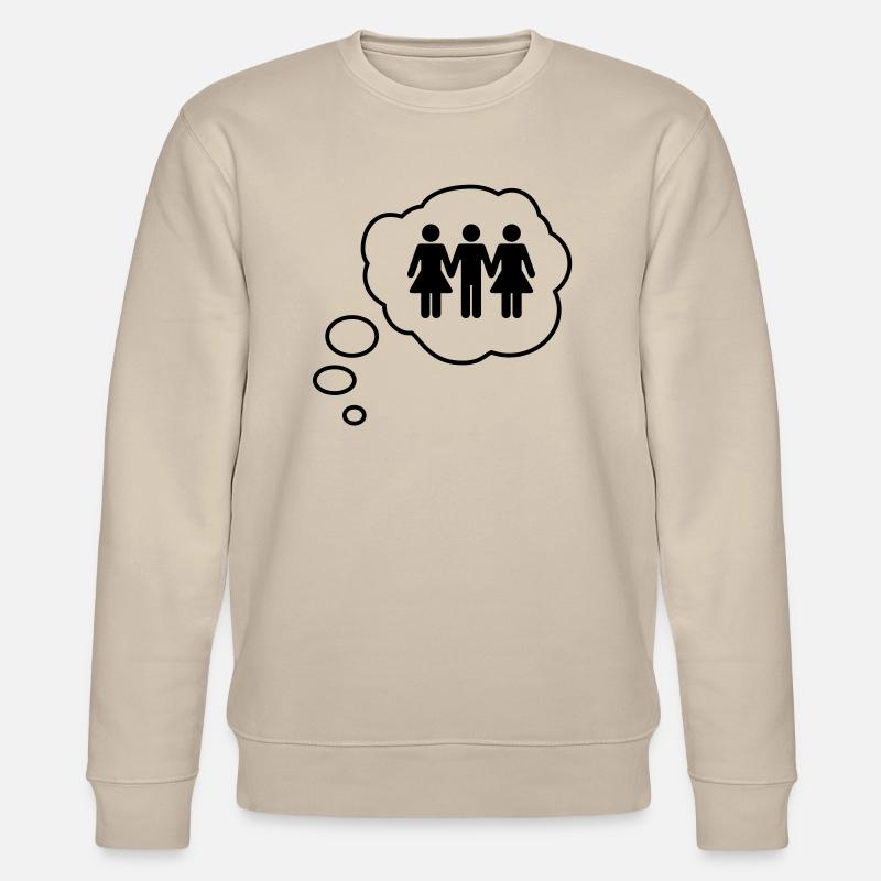 Flotter Dreier Denkblase - Stanley/Stella Unisex Bio-Sweatshirt CHANGER  - Beige