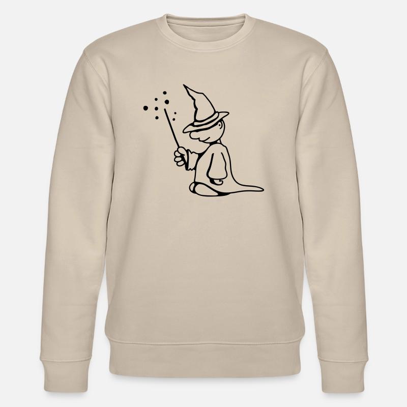 Piccolo mago con Magic Hat e bacchetta magica - Felpa ecologica unisex CHANGER di Stanley/Stella - beige