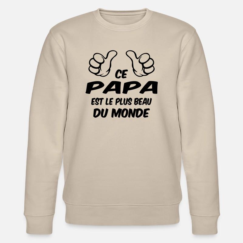 BESTER VATER - Stanley/Stella Unisex Bio-Sweatshirt CHANGER  - Beige