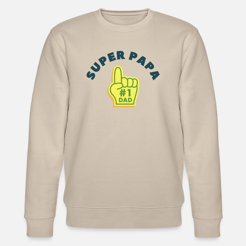 Super-Papa - Stanley/Stella Unisex Bio-Sweatshirt CHANGER  - Beige