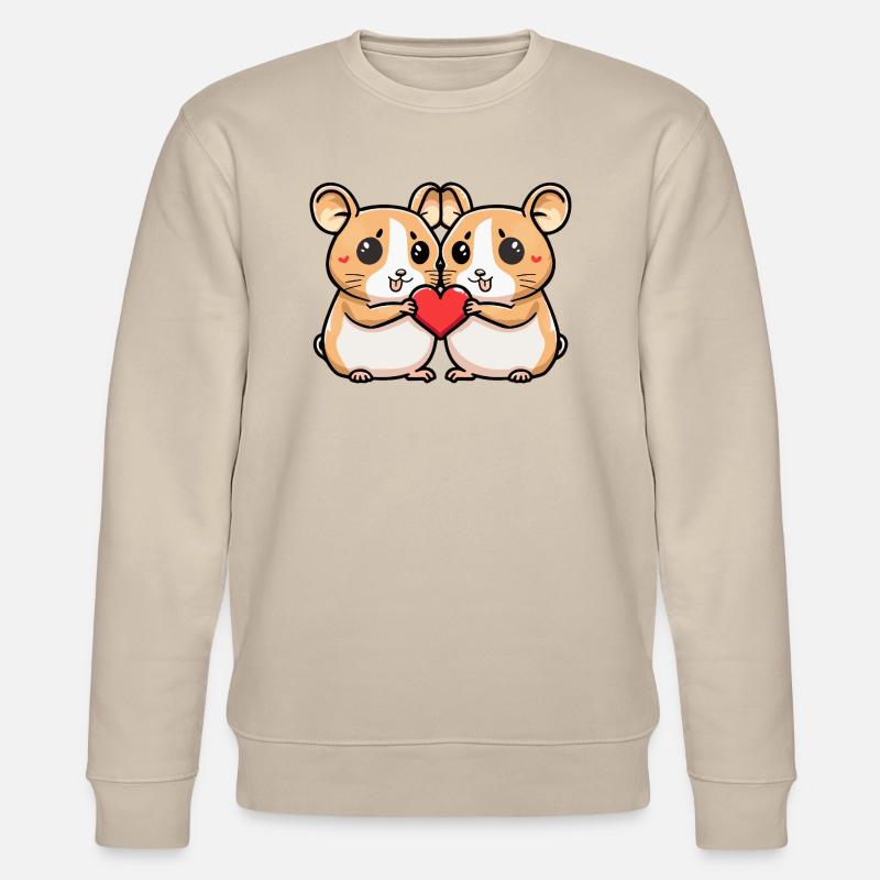 Hamster Couple Saint-Valentin - Sweat bio CHANGER Stanley/Stella Unisexe - beige