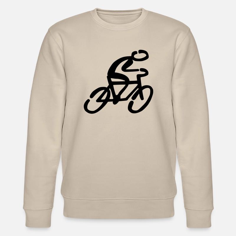 Fahrradfahrer Fahrrad - Stanley/Stella Unisex Bio-Sweatshirt CHANGER  - Beige