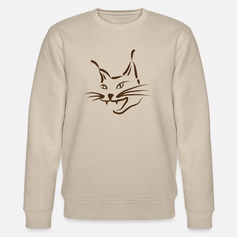 Chat Lynx chat sauvage - Sweat bio CHANGER Stanley/Stella Unisexe - beige