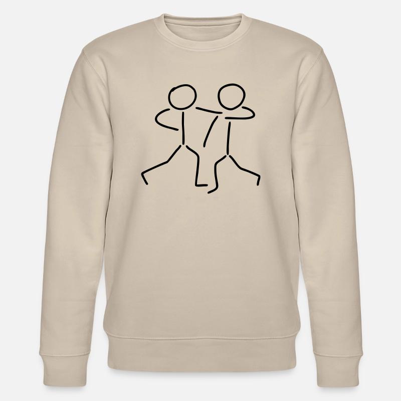 Paartanzen Strichmännchen - Stanley/Stella Unisex Bio-Sweatshirt CHANGER  - Beige