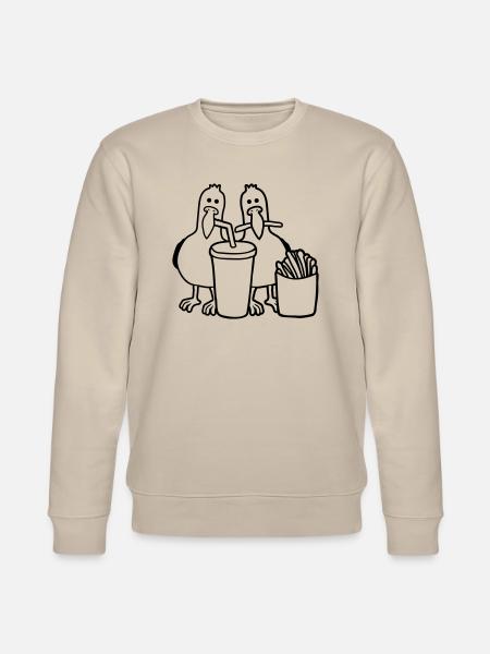 Stolen Fast Food Seagulls - Stanley/Stella CHANGER Unisex Organic Sweatshirt - beige