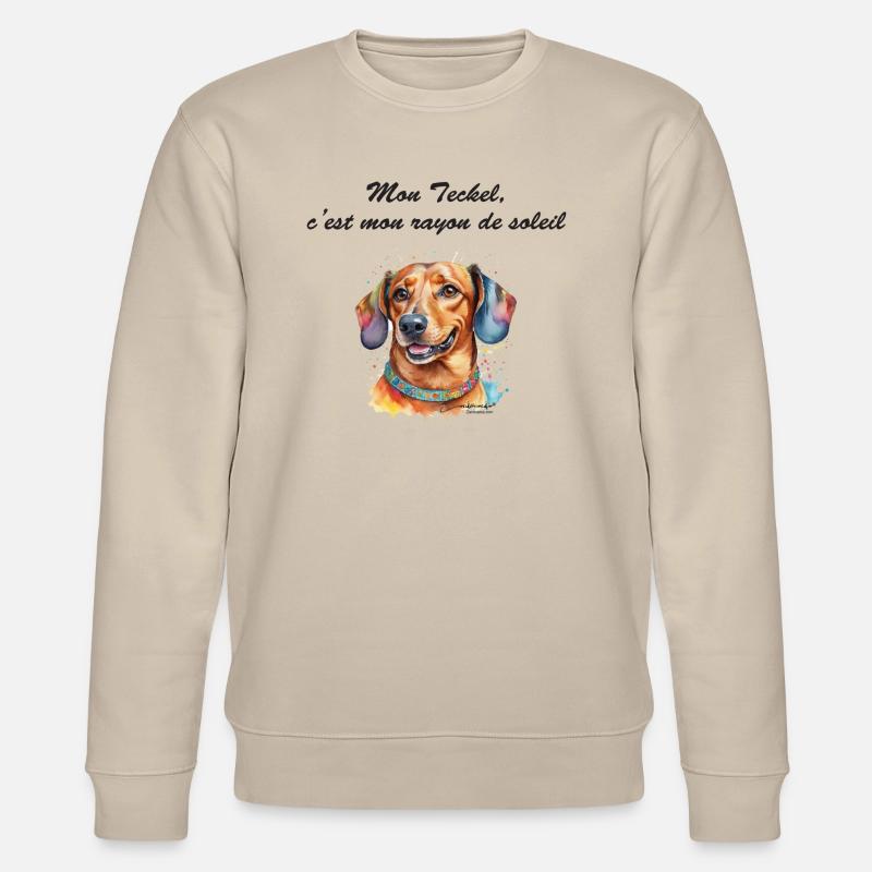 Teckel rayon de soleil - Sweat bio CHANGER Stanley/Stella Unisexe - beige