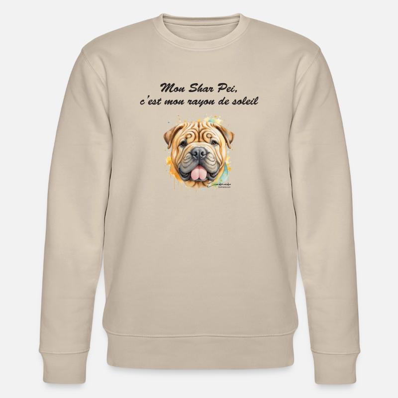 Shar Pei rayon de soleil - Sweat bio CHANGER Stanley/Stella Unisexe - beige