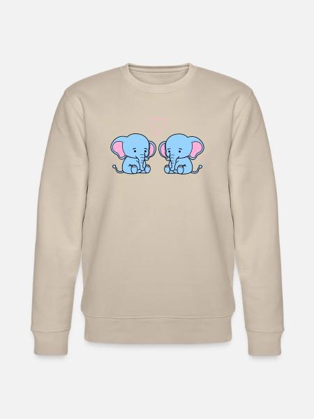 Elephant Love - Stanley/Stella CHANGER Unisex Organic Sweatshirt - beige