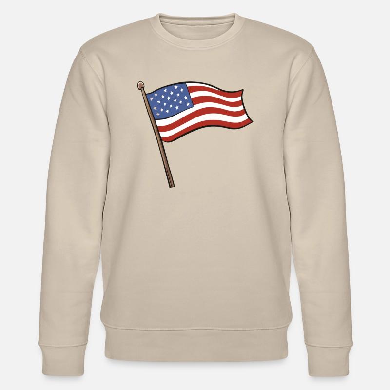 Drapeau des États-Unis - Sweat bio CHANGER Stanley/Stella Unisexe - beige