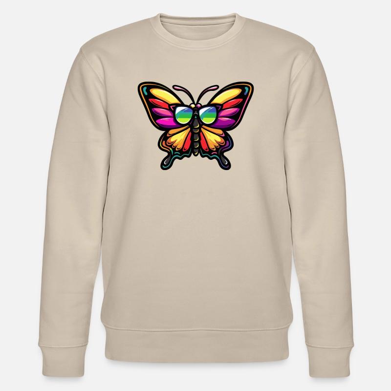 Papillon Bande Dessinée Cool - Sweat bio CHANGER Stanley/Stella Unisexe - beige