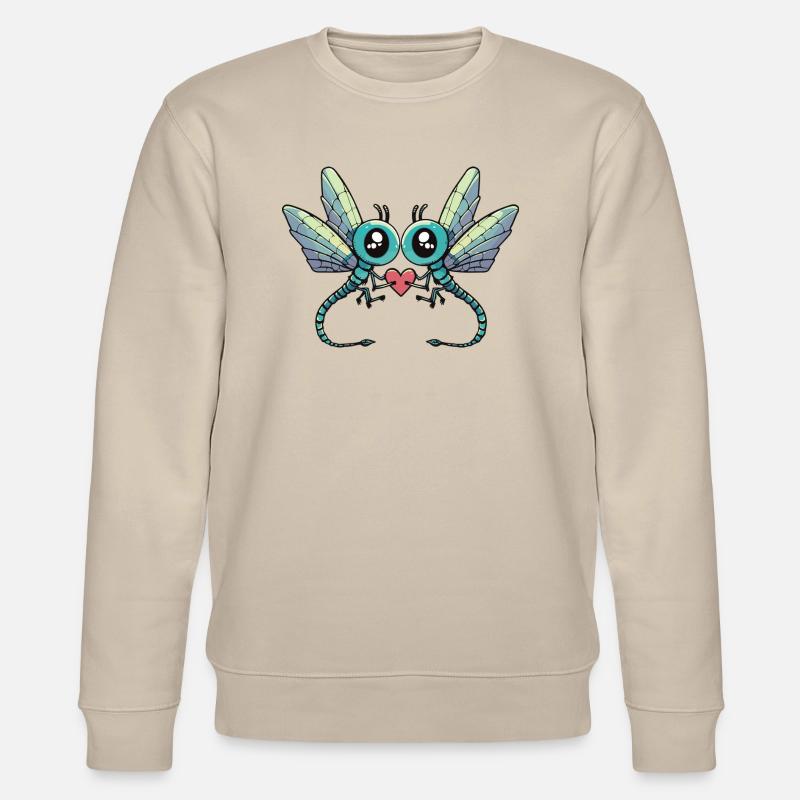 Libellule Couple Saint-Valentin - Sweat bio CHANGER Stanley/Stella Unisexe - beige