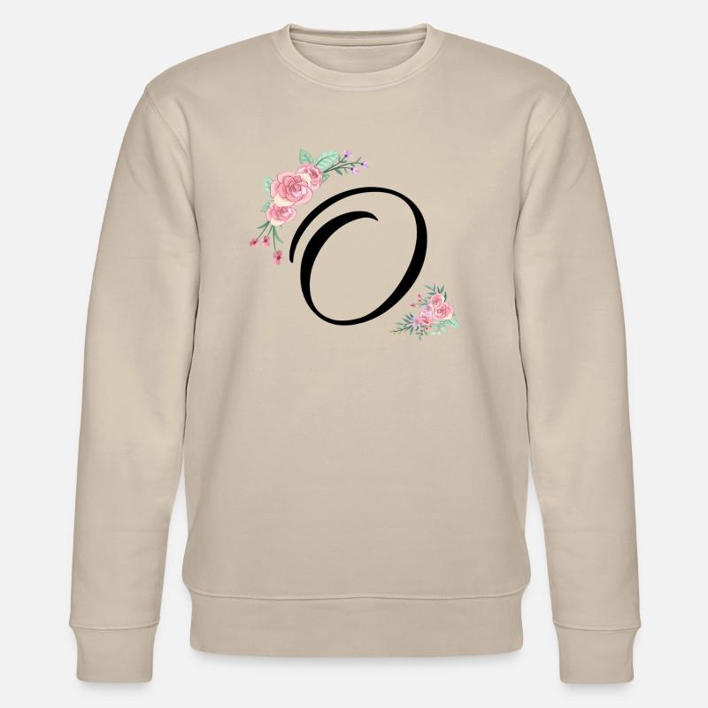 Buchstabe o Blumen - Stanley/Stella Unisex Bio-Sweatshirt CHANGER  - Beige