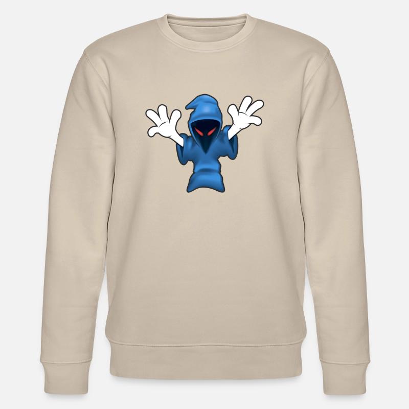 Judgement Day Classic Ghost Logo - Stanley/Stella CHANGER Unisex Organic Sweatshirt - beige