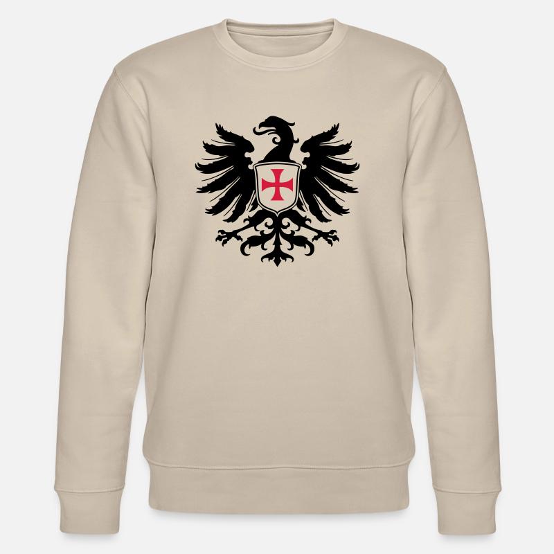Adler Templer Kreuz - Stanley/Stella Unisex Bio-Sweatshirt CHANGER  - Beige